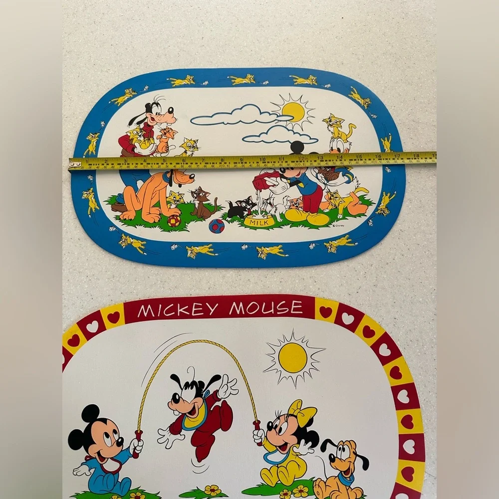 Vintage Disney Mickey Mouse & Friends Disney Babies Colorful Placemats! 1984
